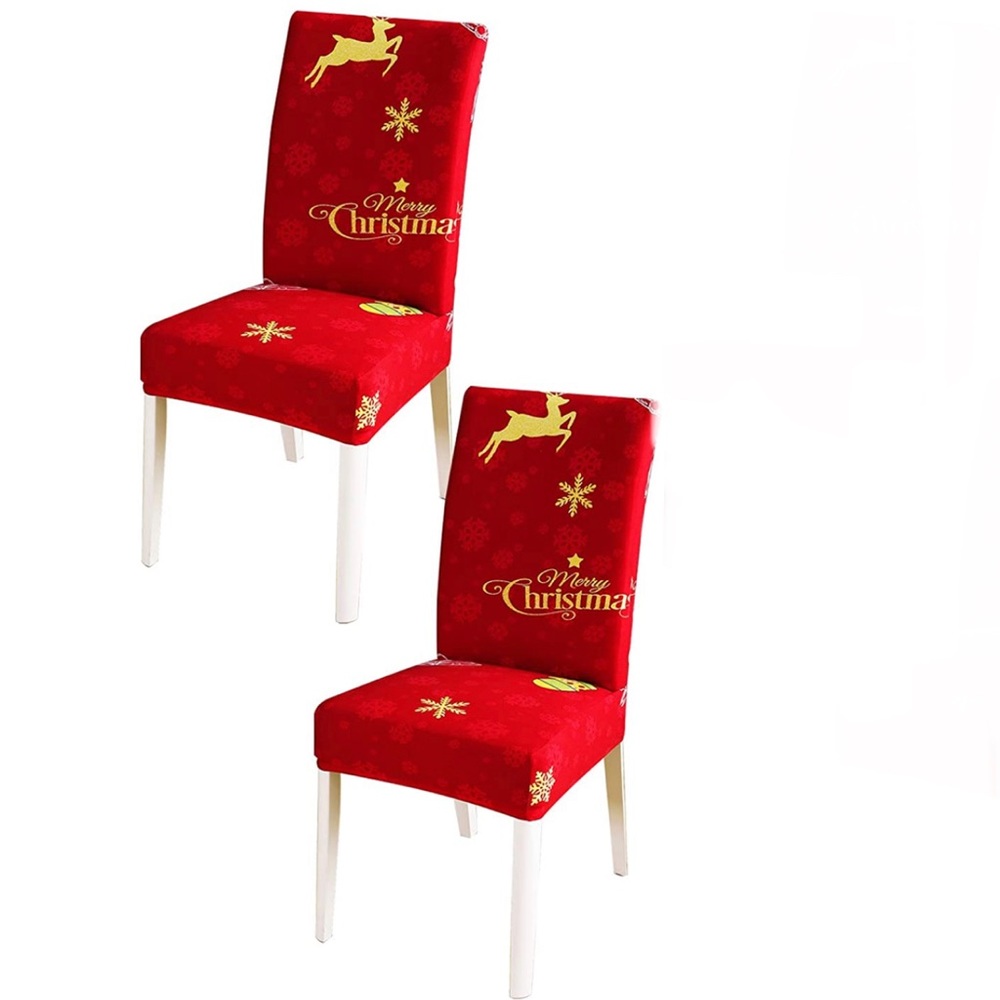 NWOT Dining Chair Slipcovers Christmas Decoration，2 Pack